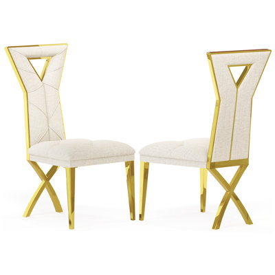 Luxury Velvet Dining Room Chairs With Mirrored Silver Legs