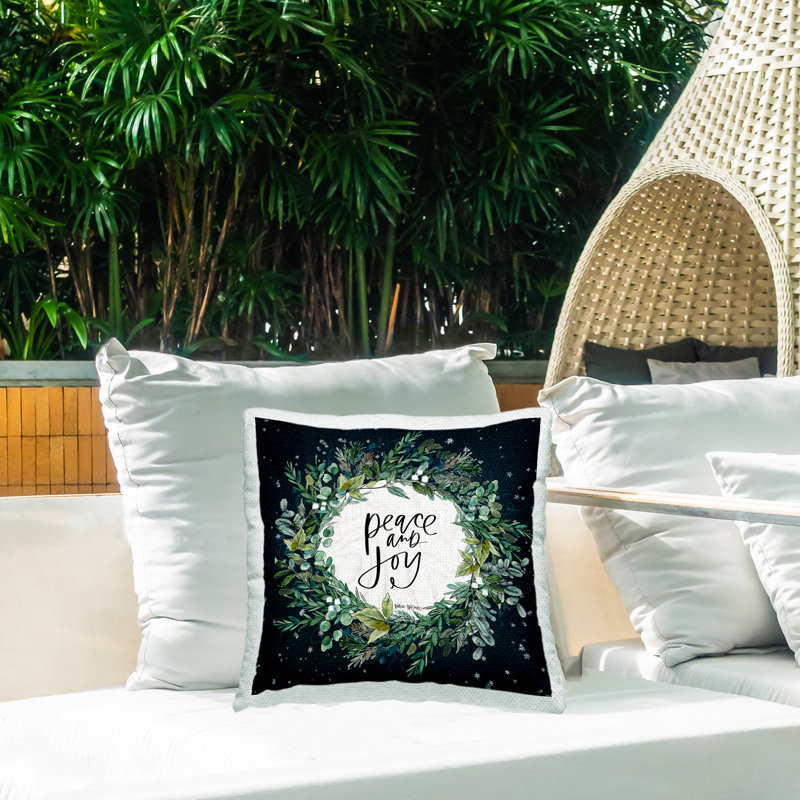Housse et insert de coussin décoratif carré en polyester pour l'intérieur et l'extérieur