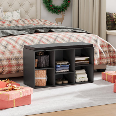 6 Pair Shoe Storage Bench with cushion