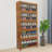 10-layer Rectangular Freestanding Bamboo Shoe Cabinet with Doors