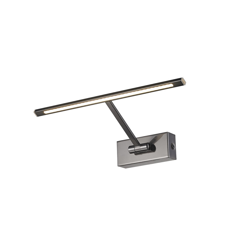 Monalisa 1 -Light Hardwired LED Wall Mounted Picture Light, Black Chrome, 5cm H x 34cm W x 18cm D