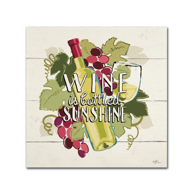 «Wine and Friends IV», reproduction d'impression sur toile tendue, H 14 po x l 14 po