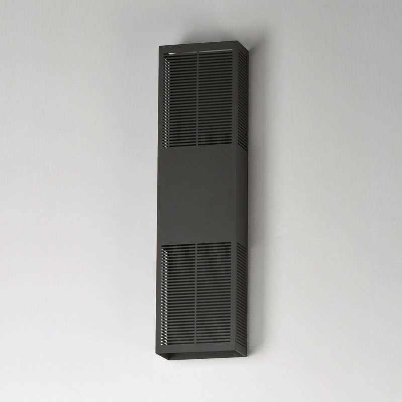 Grille-Fixation murale d'extérieur, H 24 po x l 6,25 po x P 3,25 po, Bronze architectural