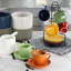 Ensemble de grandes tasses à espresso et soucoupes 13 pièces avec support en métal Gibson Home Color Cafe