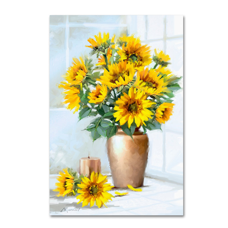 Armand 'Sunflowers' Print on Canvas, 24" H x 16" W x 2" D