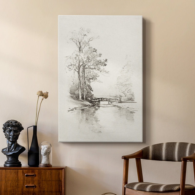 Croquis rétro XCV - galerie Cavas sur mesure, H 48 po x l 32 po