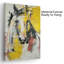 Décoration murale en toile jaune et noire à motif de cheval abstrait 12 x 18 po