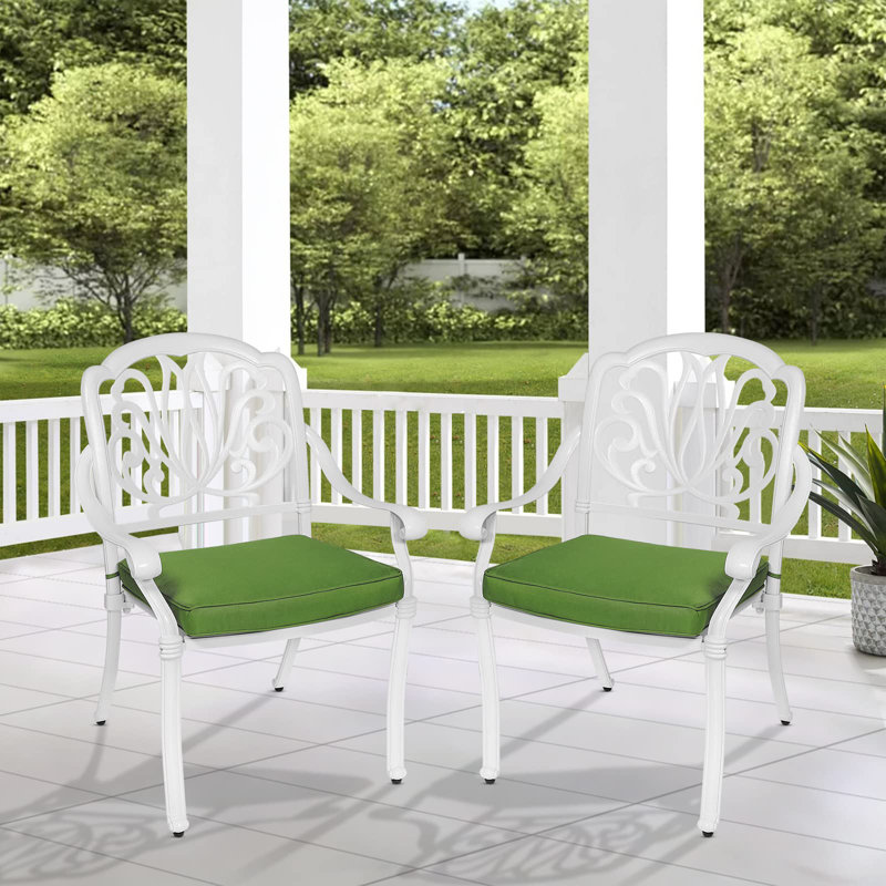 Chaise de salle à manger empilable Cathlene, Vert