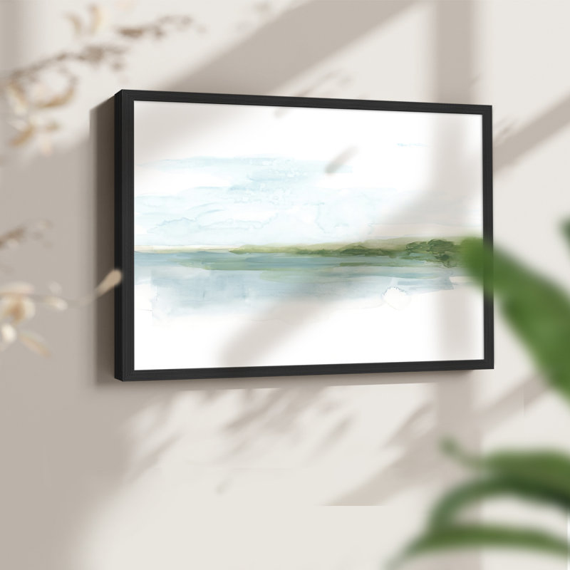 Green Ribbon Coast I - reproduction encadrée, H 11 po x l 14 po, Noir, noir, noir, noir