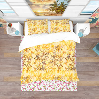 Ensemble de housse de couette tropical