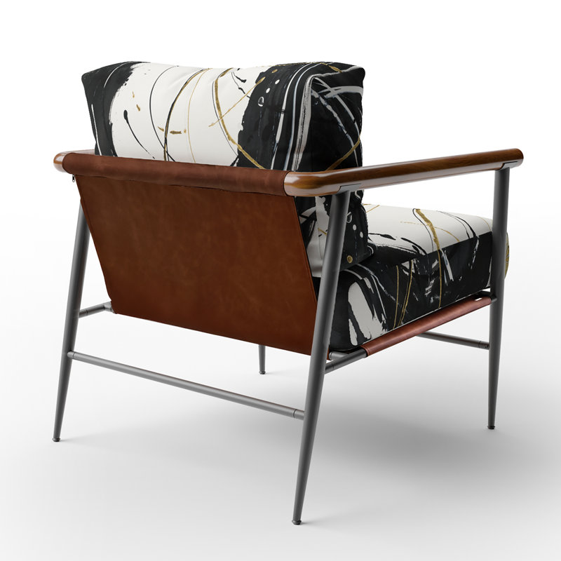Fauteuil d'appoint Tamerlan, Noir, noir, noir, noir, Noir / blanc
