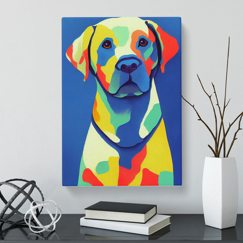 Diandre Labrador Retriever Abstract Vol.6 - Wrapped Canvas, 60cm H x 40cm W x 3cm D