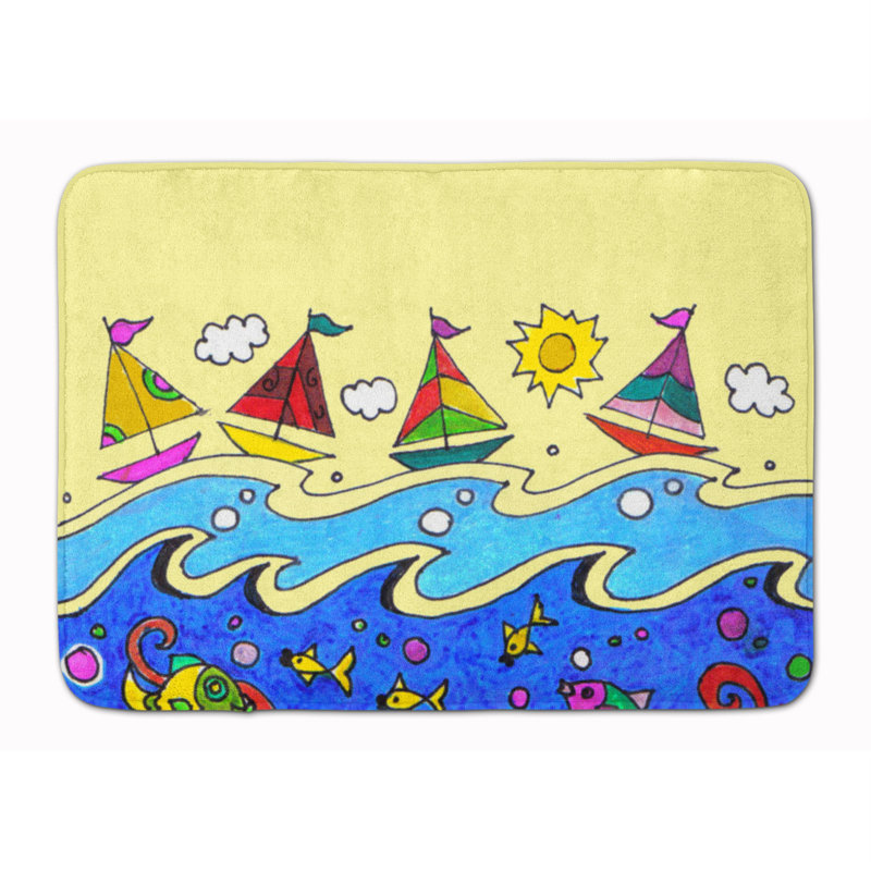 Tapis pour salle de bain en mousse à mémoire de forme "summer voile"