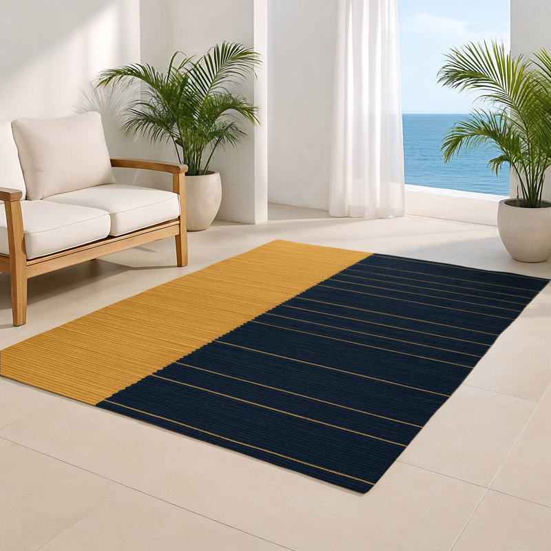 Tapis intérieur / extérieur gris HorizontalStripes, Rectangulaire 2 pi x 3 pi