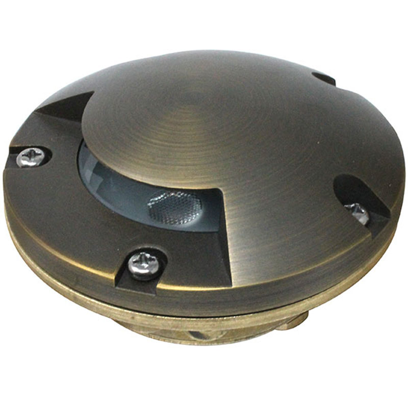 Low Voltage Integrated LED Metal Well Light, Bronze