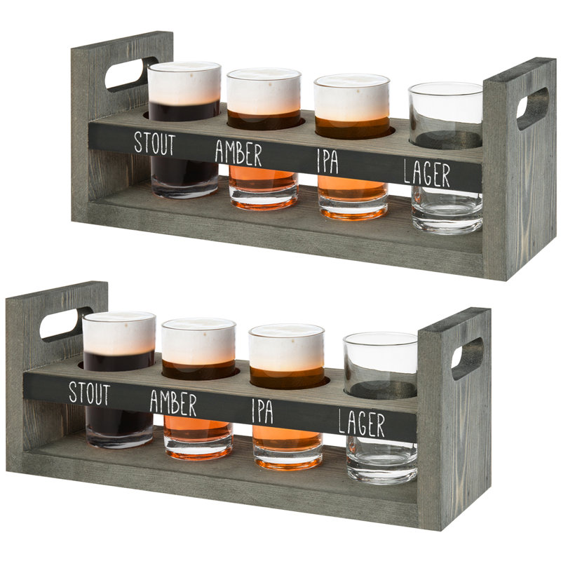 4 Piece 148ml Glass Beer Flight Set