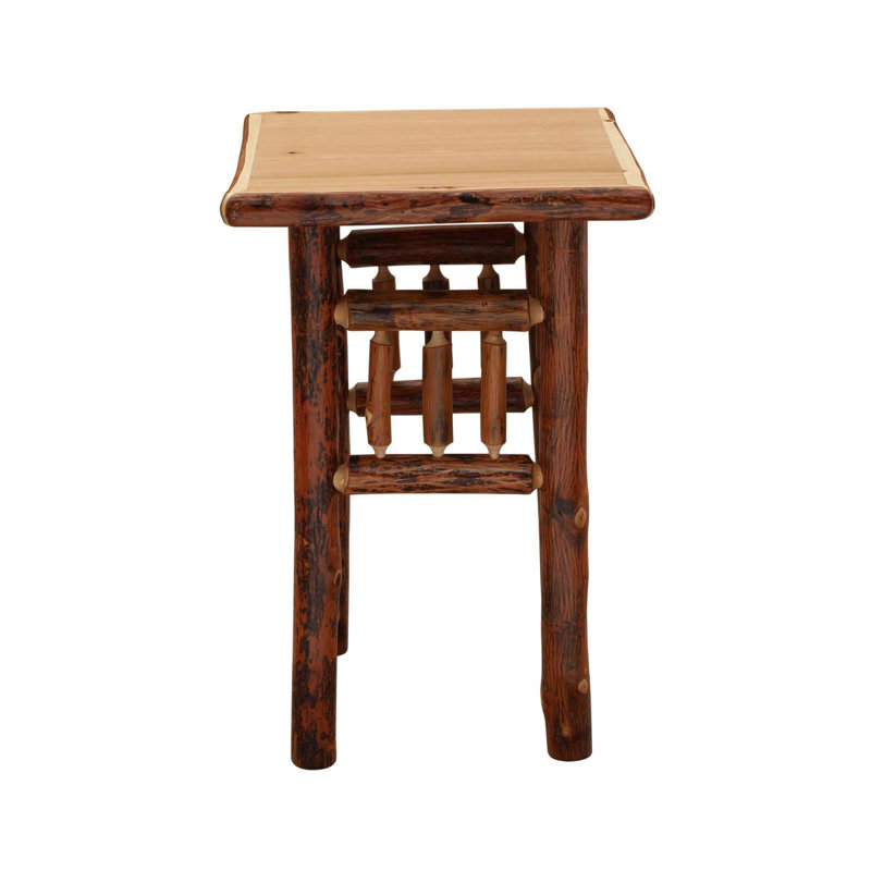 Table de chevet Fireside Lodge Hickory, Noyer traditionnel