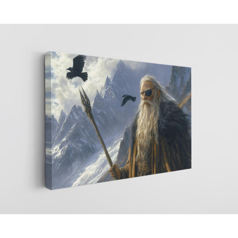 Reproduction d'art Odin Mythology, impression de toile de dieu viking, reproduction nordique de Guerrier, H 12 po x l 18 po