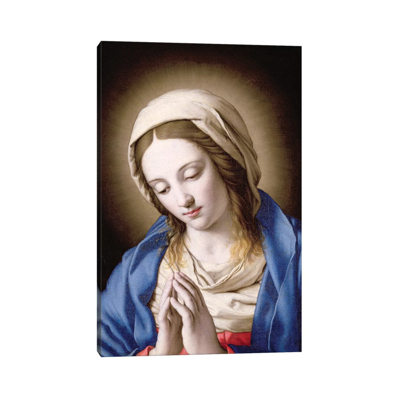 The Madonna Praying by Il Sassoferrato - Wrapped Canvas Print, 20.32 cm H x 30.48 cm W