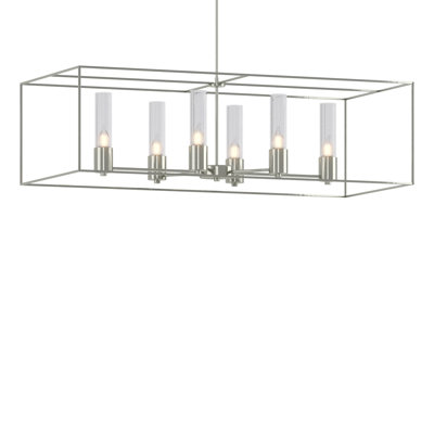 Luminaire suspendu linéaire à 6 lumières pour îlot de cuisine Portico