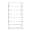 Rangement à 6 niveaux avec rangement 17,32 po en métal blanc-133209583
