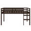 Lit mezzanine en bois robuste avec échelle et support à lattes robuste-1002327263