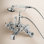Vintage Wall Clawfoot Tub Faucet with Hand Shower
