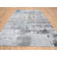 Tapis oriental en laine nouée à la main de conception abstraite moderne de 9 pi x 11 pi 10 po gris, épais et moelleux E71AE8D1676049019791AF4C0DA778D4