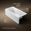 Bain tourbillon intégré Archer® 66 "X 32" avec bride intégrée et drain à gauche-89286494-14674101