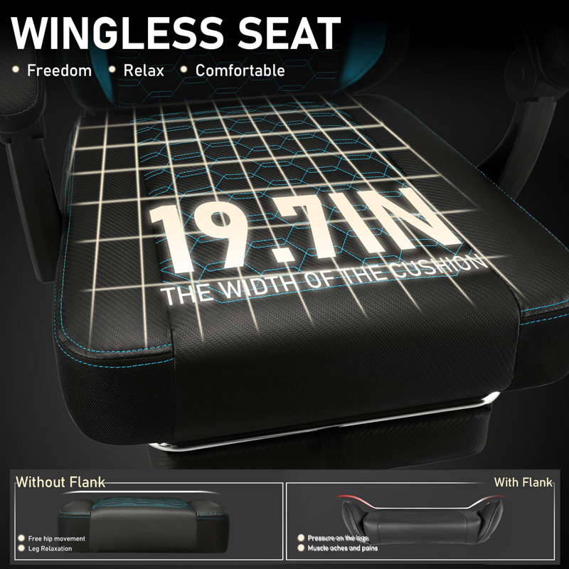 Video Game Chair With Pocket Spring Cushion,gamer Chairs For Adults,video Game Chair Wth Footrest,racing Style Computer Gamer Chair With Headrest And Lumbar Support