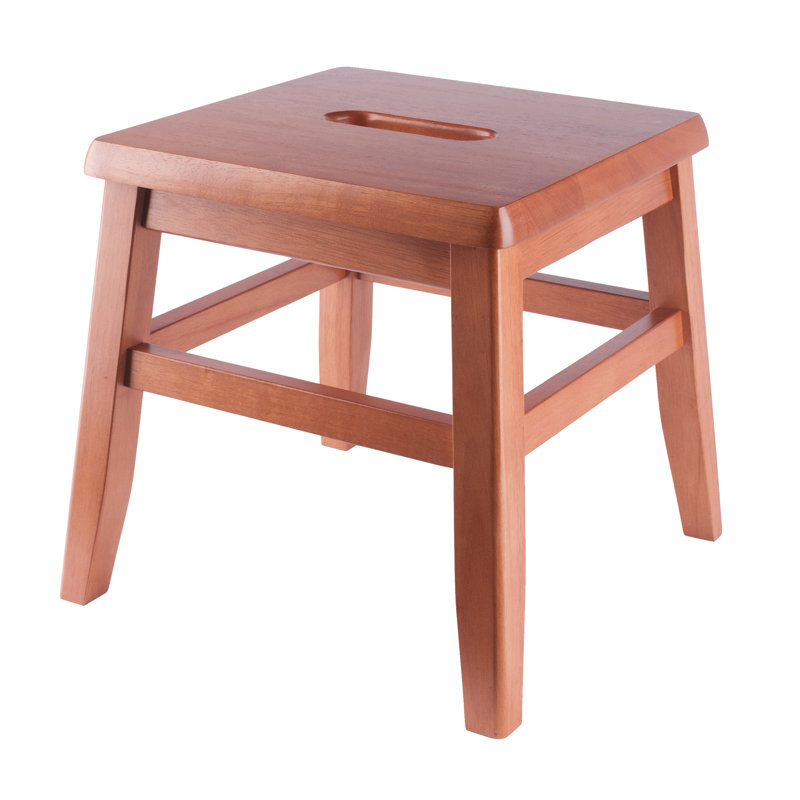 Mariani Solid Wood Accent Stool, Teak