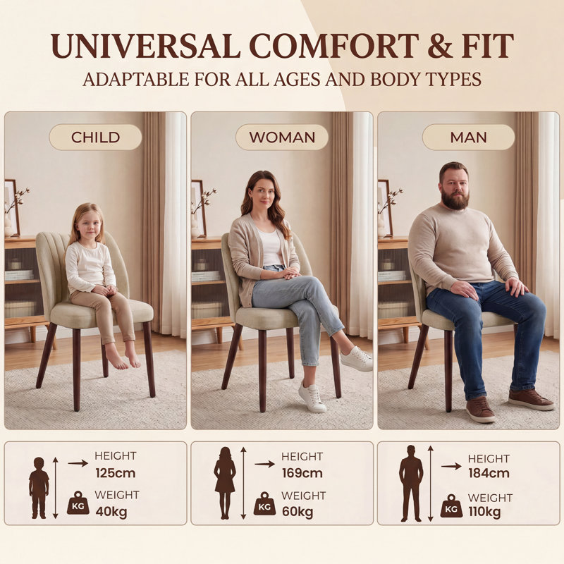 Upholstered Dining Chair, Camel