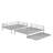 Full XL Over Queen-Sized Metal Bunk Bed With An Underbed Trundle-685993268