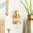 Brass Metal Decorative Indoor Outdoor Gold Candle Lantern with Handle-2038369187