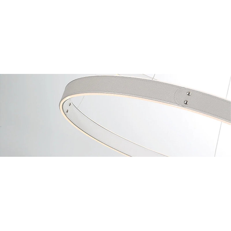 Lustre 1 lumière Verdura, Gris / blanc