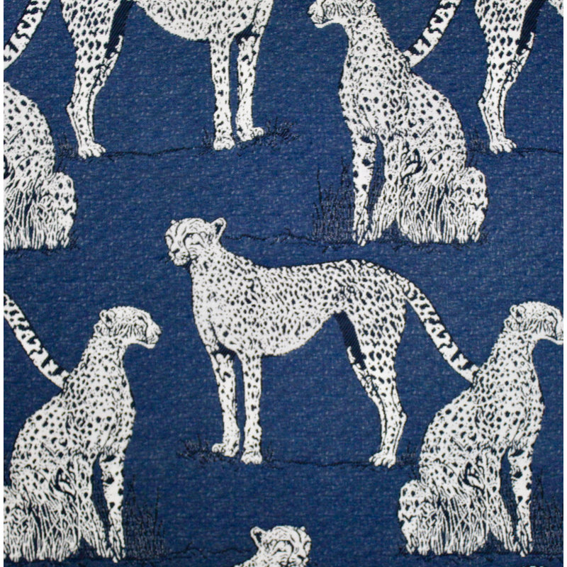 Savanna Cat Sunbrella® Fabric, Classic Blue