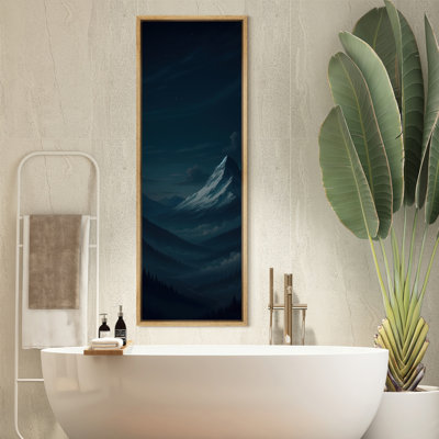 Mountain Landscape Framed Canvas Wall Art - Serene Nature Print for Modern Wall Decor