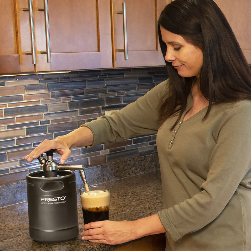 Presto Black Stainless Steel Nitro Cold Brew Coffee Dispenser
