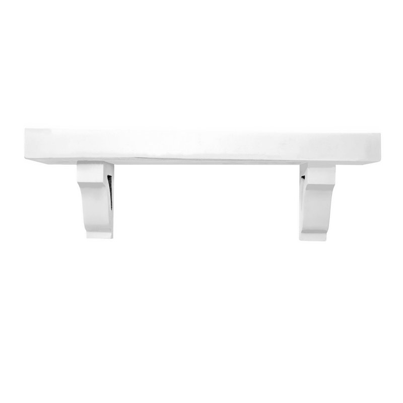 Rayne Shelves/W Corbels, White, 7" H x 31" W x 4.5" D