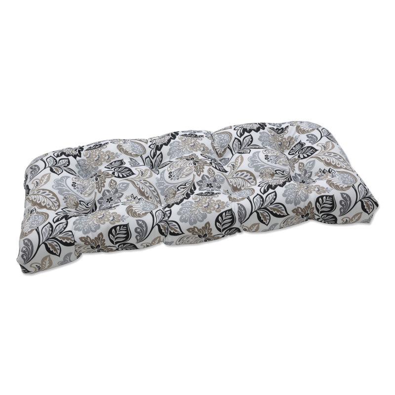 Outdoor 5'' Loveseat Seat Cushion, Black