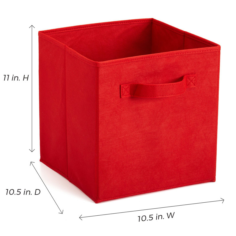 Tiroir en tissu Cubeicals, Rouge, Ensemble de 2