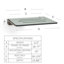 18 inch Silhouette SlimLine Folding Wall Mount Shower Bench Seat, Sea Collection, Sea Green Seat with Silver Frame