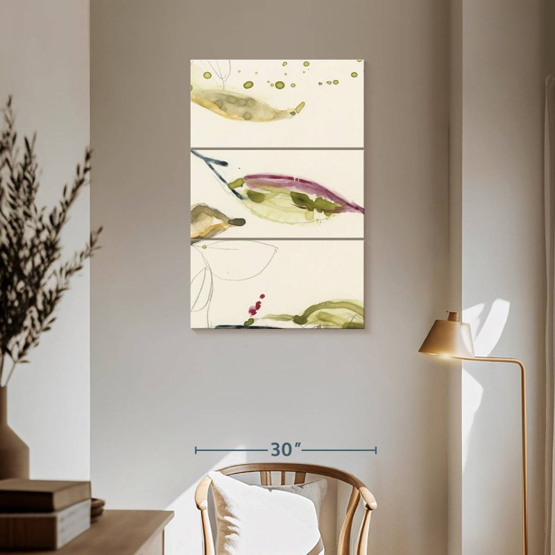 Harnek Leaf Branch Triptych III