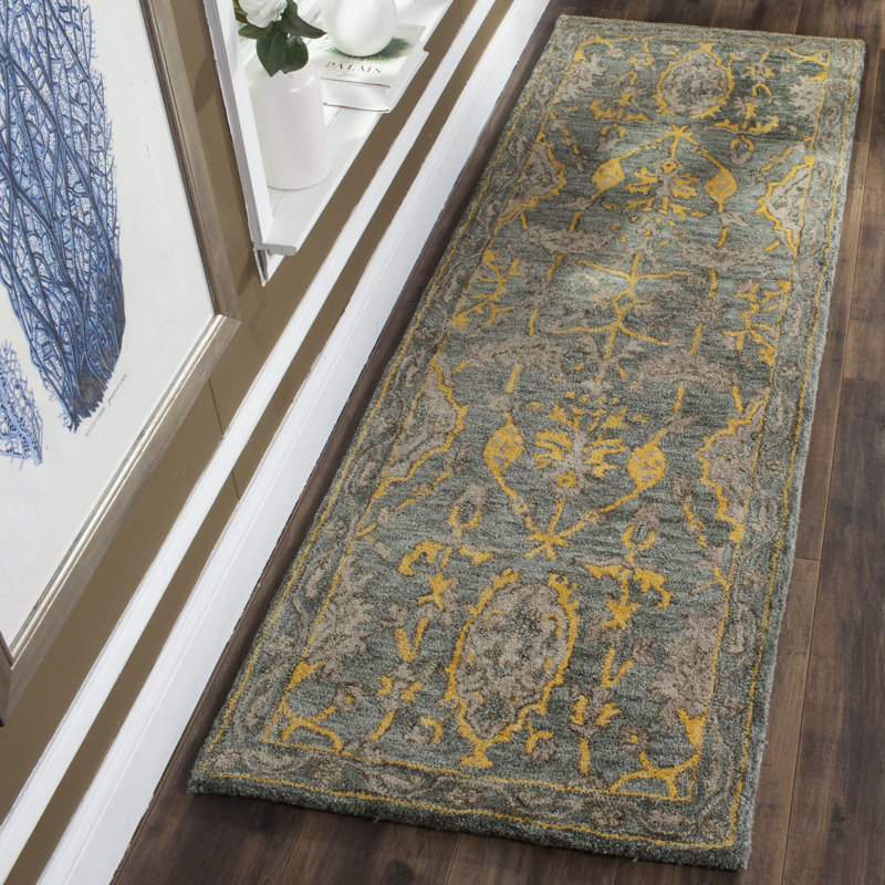 Rudra Hand Tufted Wool Oriental Rug, Runner 2'3" x 7'