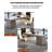 Modern Luxe Desk: Marble - Look Top & Functional Storage