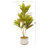 30'' Faux Crotons Plant in Cement Pot