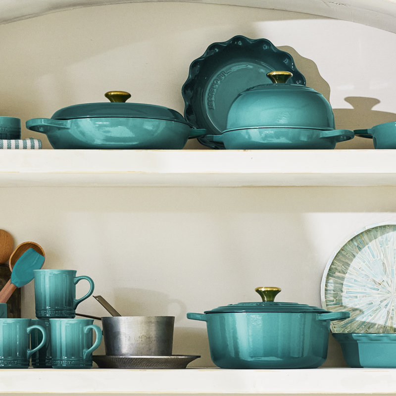 Le Creuset Signature Cast Iron Oval Bread Oven, 11.5 In., Bluer Riviera, 1.7 quarts