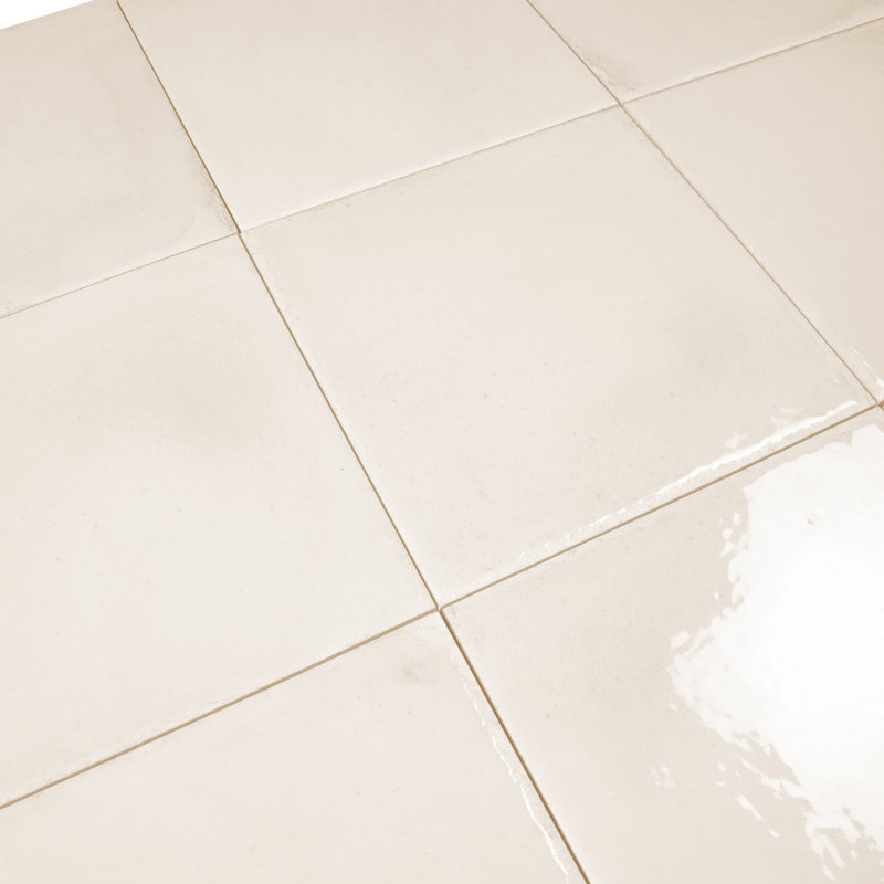 Carreau carré de mur et de plancher en porcelaine ivoire 8x8 Cadence (12,49 pieds carrés / caisse) - paquet de 29