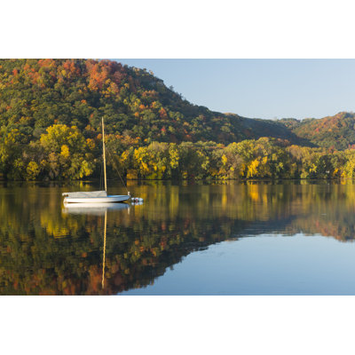 Lake Winona In Autumn by John_Brueske - Wrapped Canvas Print