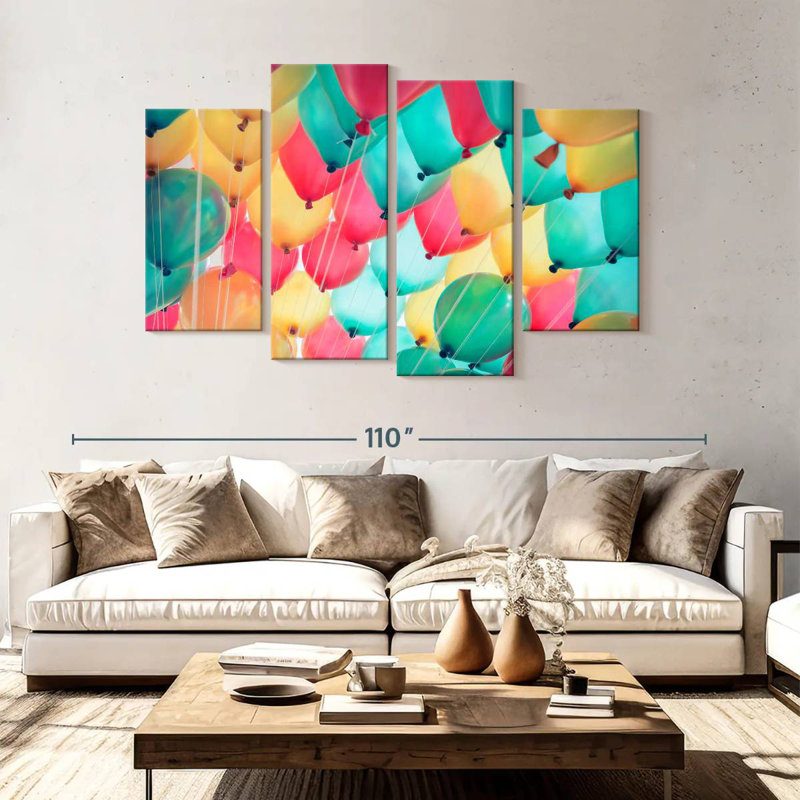 Carnival Balloons, 54" H x 84" W